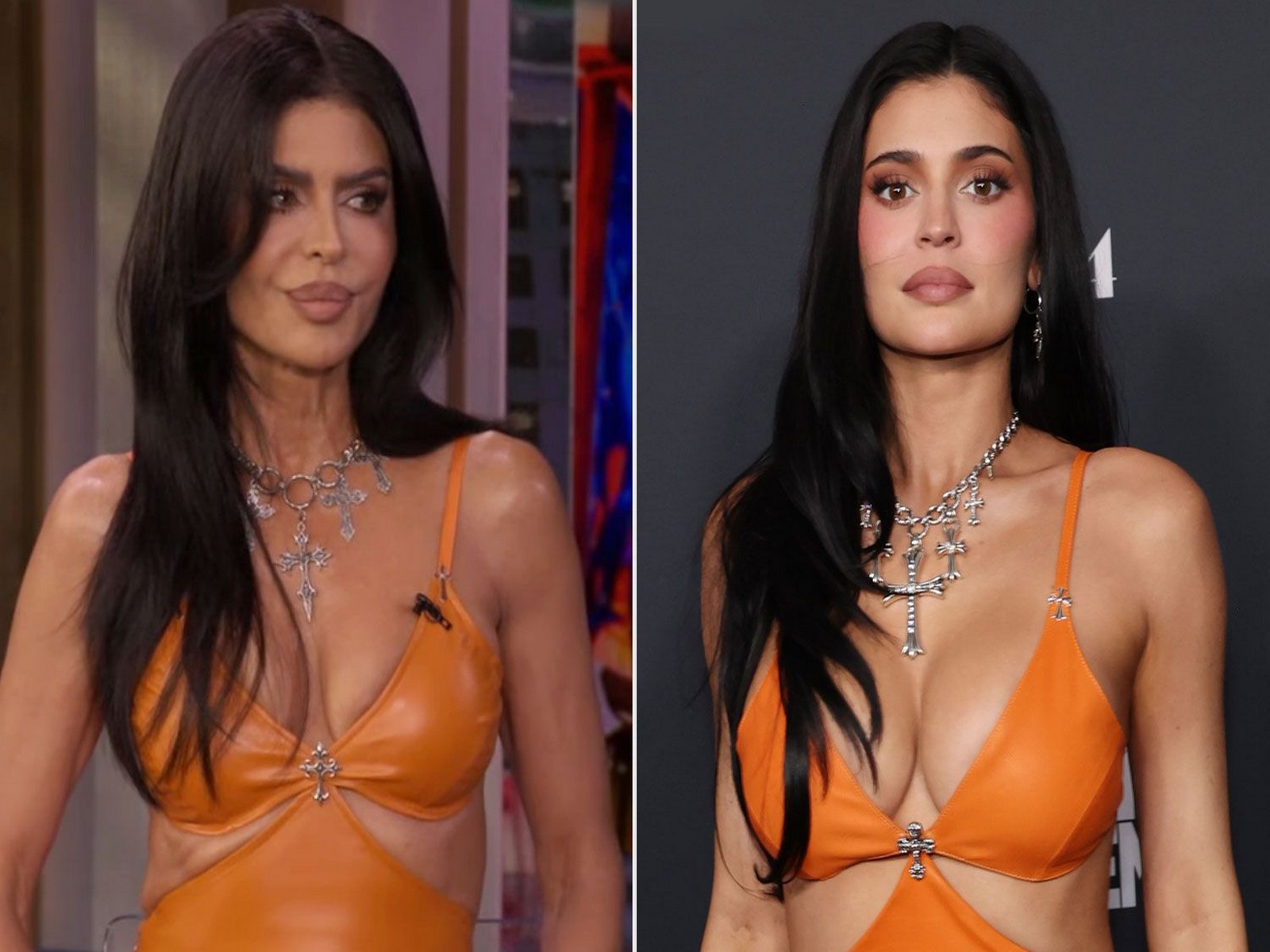 Lisa Rinna dressed up as Kylie Jenner for Halloween