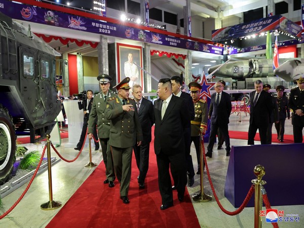 Kim shows off new N Korean drones, ICBMs to Russia defense minister