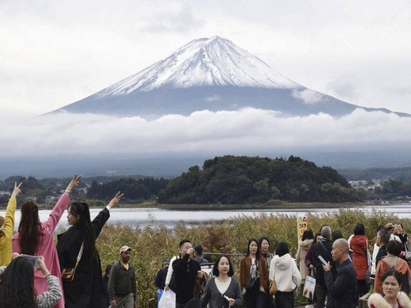 Japan's Mount Fuji sees snow for first time this winter