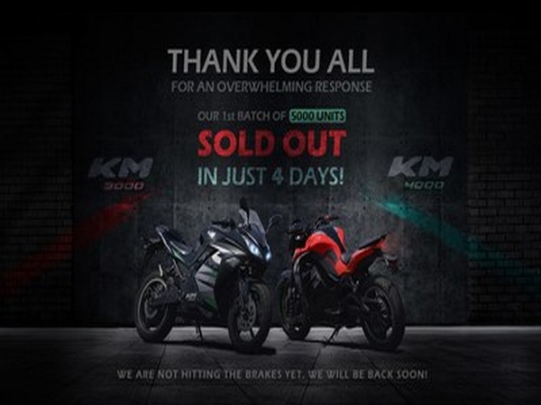 Kabira Mobility announces its First Round Booking of 5000 Electric Bikes, KM3000 and KM4000 finished in less than 04 Days.
