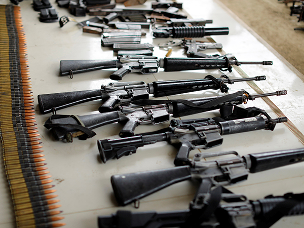Pro-gun marchers speak out on federal government's assault weapons ban