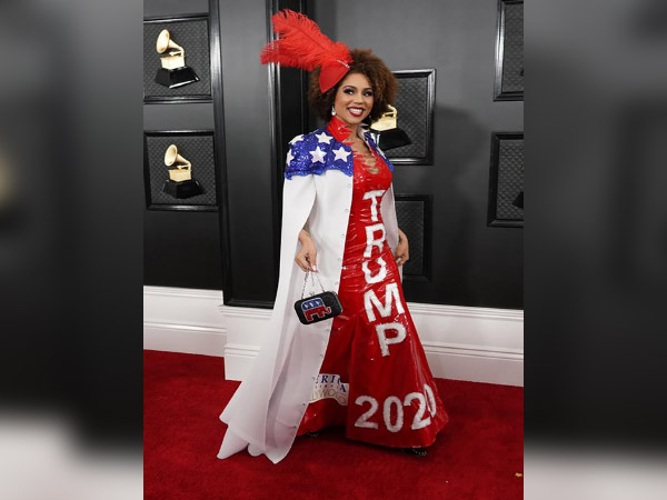 Joy Villa wears pro-Trump gown to Grammys: 'Impeached and re-elected'