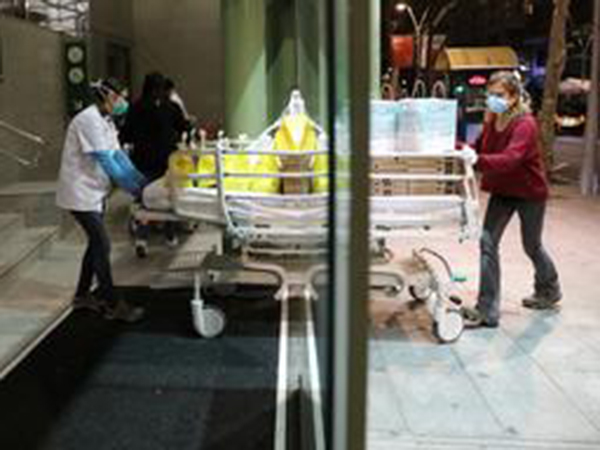 Coronavirus: Footage shows Madrid hospital overflowing amid COVID-19 crisis