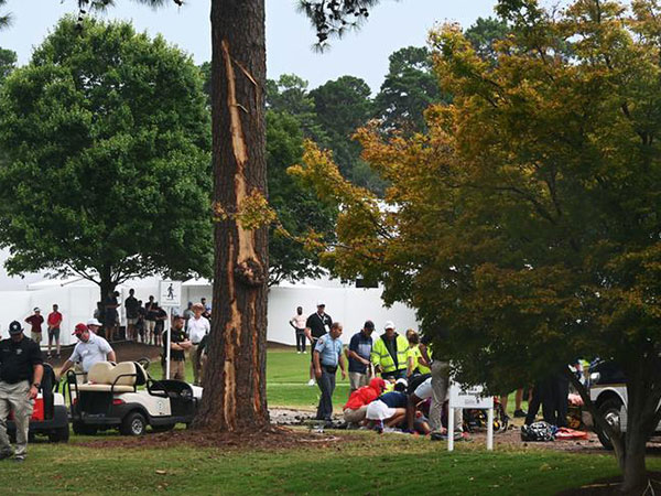 Six injured after lightning strike at PGA TOUR Championship