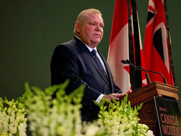 Doug Ford kicks off re-election campaign at PC policy convention as labour groups protest