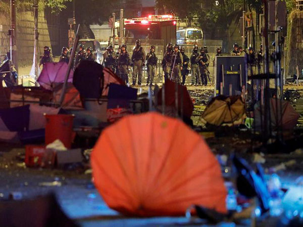 What's left of one Hong Kong university after hundreds of protesters fled
