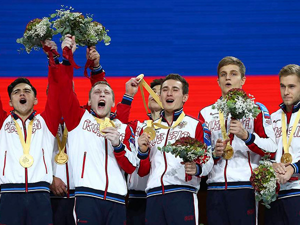 Russia wins gold in men's team all-around at 2019 Artistic Gymnastics World Championships