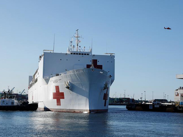 NYC pier prepares for USNS Comfort's arrival in coronavirus fight