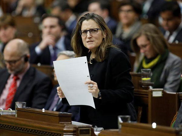Deputy PM Freeland blocked by Wet'suwet'en demonstrators in Halifax