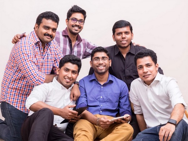 From left to right: Co-Founders of Riafy (Standing) Sreenath K.V., Benoy Joseph, Neeraj Manoharan, (Sitting) Joseph Babu, John Mathew, Benny Xavier