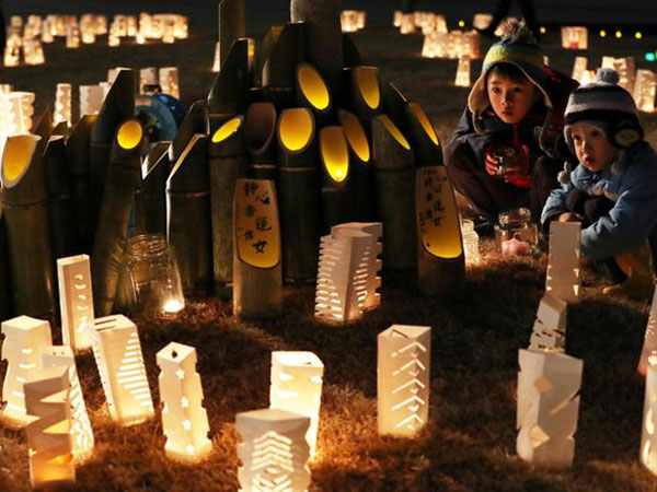 Bamboo lanterns to welcome Olympic torch