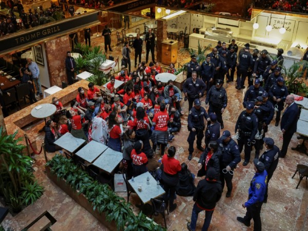 Protesters occupy Trump Tower following arrest