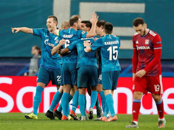 Zenit St. Petersburg defeats Lyon in UEFA Champions League