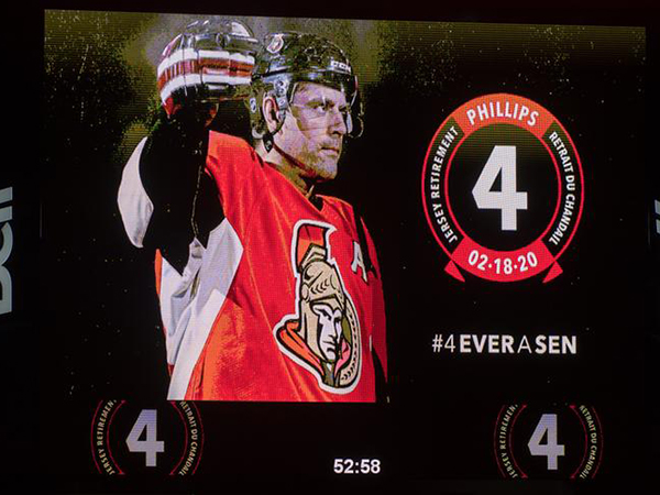 Sens sink Sabres on night of Chris Phillips' jersey retirement ceremony
