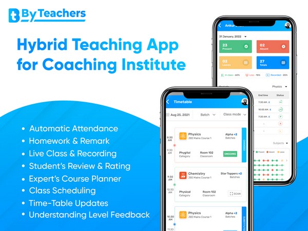 Pune's teachers built the "By Teachers App" to revolutionize the Post-Covid Hybrid Education for coaching institutes