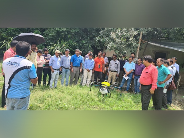 Kisan Drone demonstration at Narendrapur, West Bengal