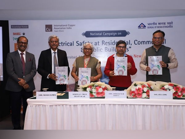 Dignitaries at the 6th session on "Electrical Safety at Residential, Commercial and Public Buildings", organized by International Copper Association (India) in Delhi on Wednesday