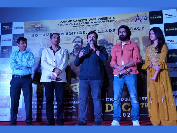 Nihal R, Anand Sankeshwar, Bharat Bopana and Siri Prahlad promoted film Vijayanand in Mumbai today.