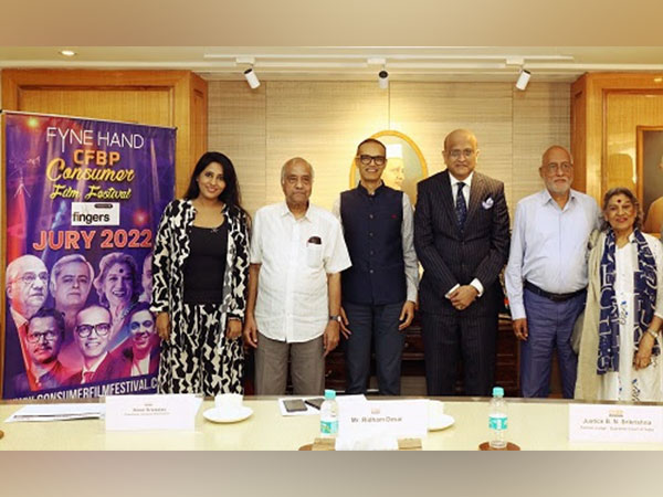 L-R: Kiren Srivastav, Justice B N Srikrishna, Ridham Desai, Swapnil Kothari, Shekhar Bajaj and Dolly Thakore at Jury Meet of CFBP Consumer Film Festival 2022