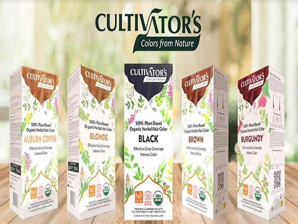 Cultivator's 100% plant-based organic herbal hair colors in complete sustainable packaging