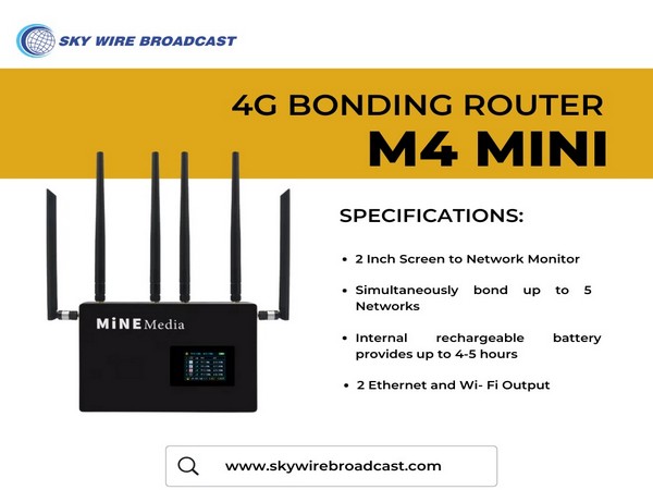 Mine M4 Mini 4G Bonding Router by Sky Wire Broadcast