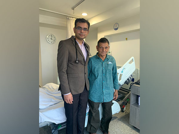 On day 3 following a successful TAVI procedure, a happy patient with Dr Prashant Dwivedi
