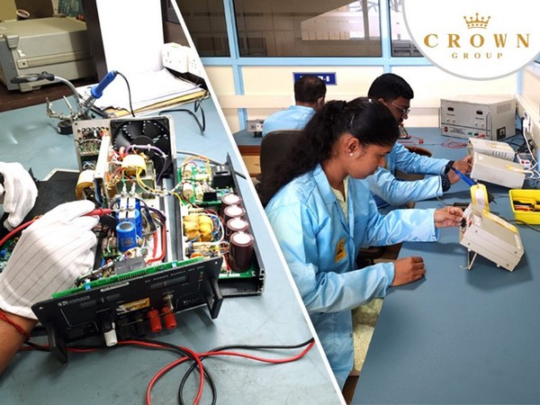 Aircraft module repair work going on at Crown Group's Defence Aerospace MRO and Avionics repair facility in Goa