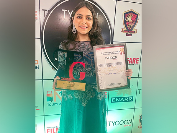 Farah Titina, an Actor was honoured with the "Emerging Ad Queen of the Year" Award, in the Tycoon Global Achievers Awards