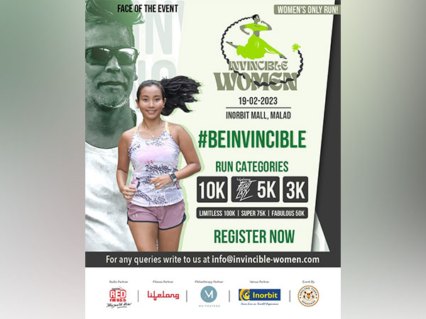The Invincible Women's Run on 19th February 2023 at Inorbit, Malad Mumbai promotes the message of healthy lifestyle for women