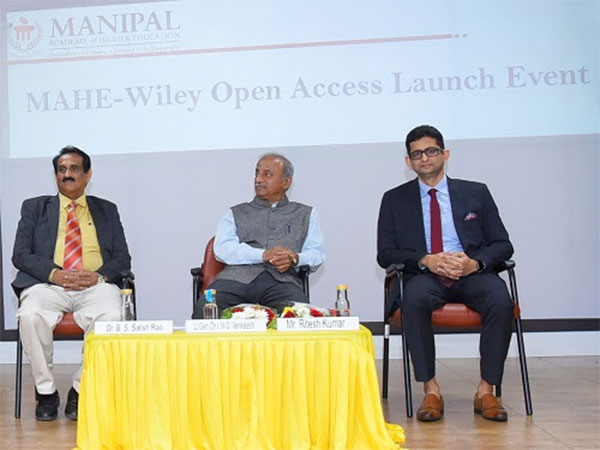 L-R: Dr B. S. Satish Rao, Director, Research, MAHE, Lt. Gen. (Dr) MD Venkatesh, Vice-Chancellor, MAHE & Ritesh Kumar, Country Lead for Wiley in India