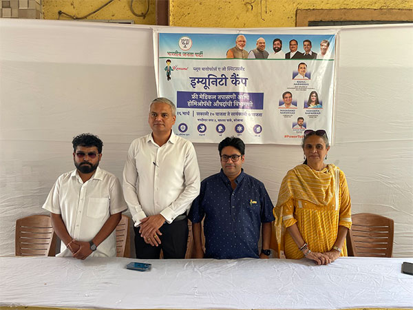 Makarand Narwekar and Pranav Batra, MD of Blooume Bioforce, conducted a free medical health camp