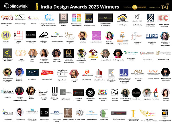 Blindwink unveils the Awardees of the 5th Edition Of India Design Awards 2023