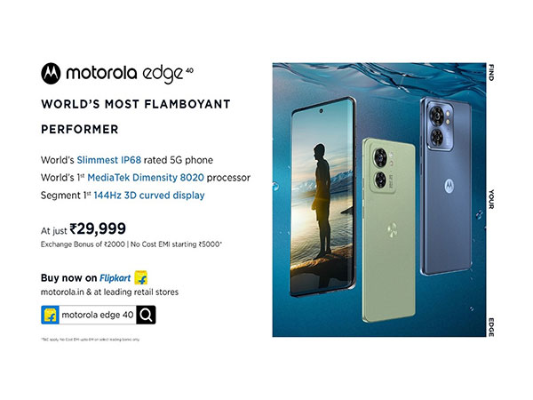 motorola edge 40 Goes on Sale Today on Flipkart, Motorola.in, and Other Leading Retail Stores