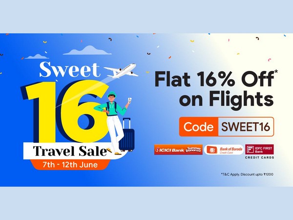 ixigo Celebrates 16 Years with 'Sweet 16 Travel Sale' Going Live on June 7th