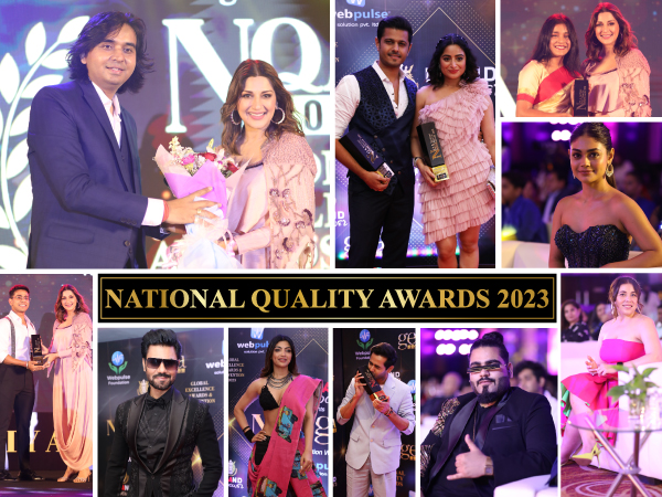 Rahul Ranjan Singh (Founder & CEO, Brand Empower) extended a warm welcome to the esteemed Chief Guest "Mrs. Sonali Bendre" at NQA 2023 Awards