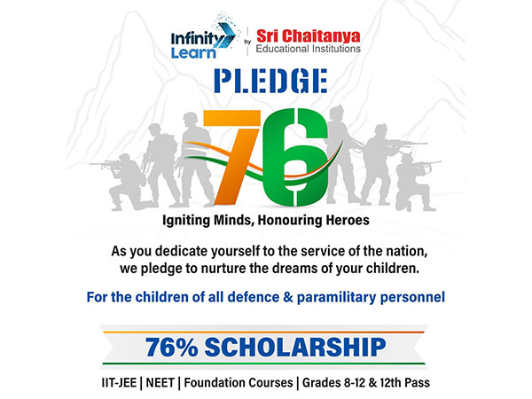 Pledge 76: Infinity Learn by Sri Chaitanya Honours Children of Brave Men with Special Scholarship