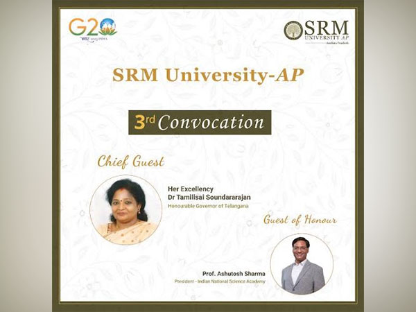 3rd Convocation of SRM University-AP welcomes Dr Tamilisai Soundararajan, Governor of Telangana and Prof. Ashutosh Sharma