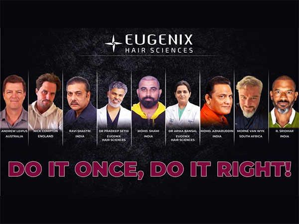 Cricket Titans Ravi Shashtri, Mohammed Shami, Azharuddin and Nick Crompton Trust Eugenix Hair Sciences for Hair Restoration