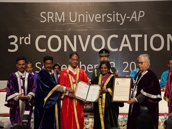 Governor of Telangana Felicitates Graduates at the 3rd Convocation Ceremony of SRM University-AP