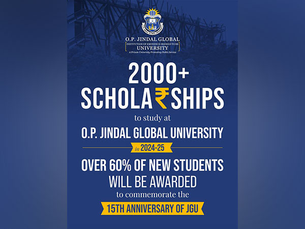 2000+ Scholarships Announced by O.P. Jindal Global University for 2024 to Commemorate its 15th Anniversary
