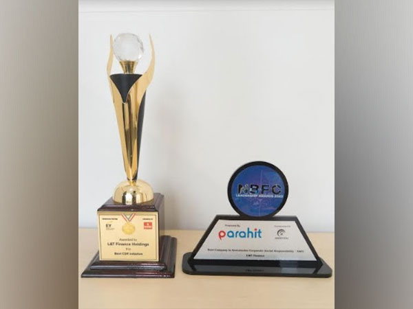 (From Left to Right) The Best CSR Initiative Award and the Award for Best Company in Sustainable CSR received by LTFH
