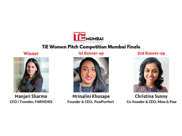 Winners of the TiE Women Global Pitch Competition from the TiE Mumbai Chapter