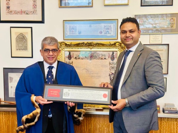 Dr Abdul Basit Syed Frsa has been conferred with 'Freedom of the City of London' title