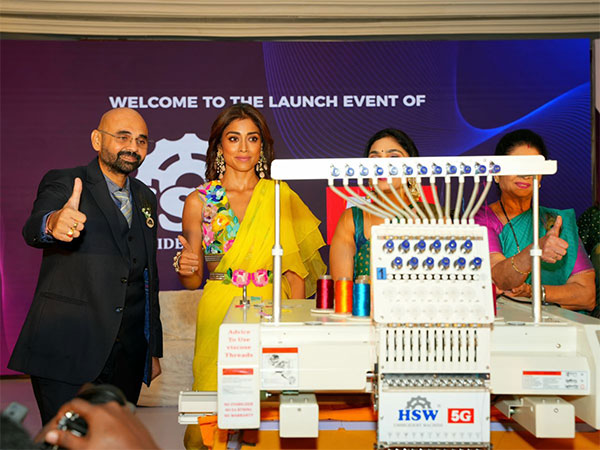 HSW 5G Embroidery Machine's Spectacular Launch by Indian Actress Shriya Saran