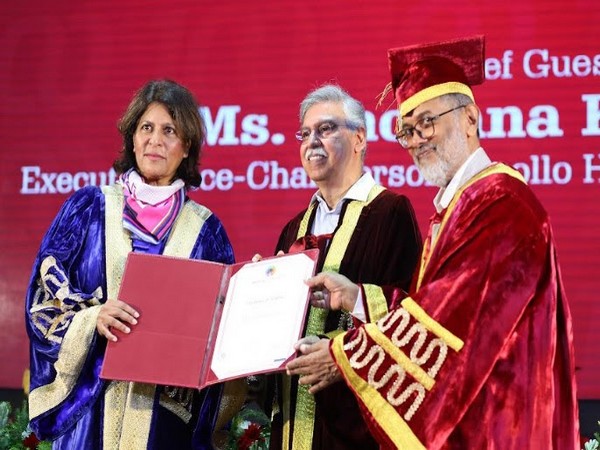 At BMU's 8th convocation Shobana Kamineni was bestowed with an Honorary Doctorate of Science