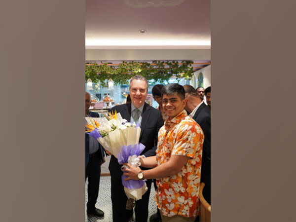 Bloom Cafe & Cakery's Founder, Parth Gupta with The Ambassador of The Brazilian Consulate in India