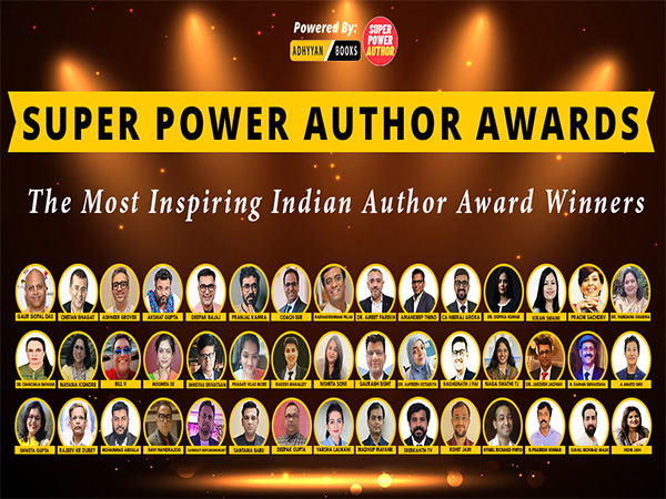 Adhyyan Books and Super Power Author Shine a Spotlight on India's Literary Stars at Super Power Author Awards 2023