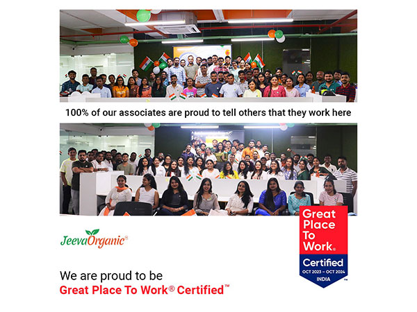 Jeeva Organic is now "Great Place to Work" Certified