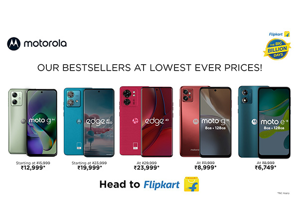 motorola edge 40 and moto g54 5G Available for Lowest Ever Prices at the Flipkart Big Billion Days Sale, Along with Other moto Bestsellers
