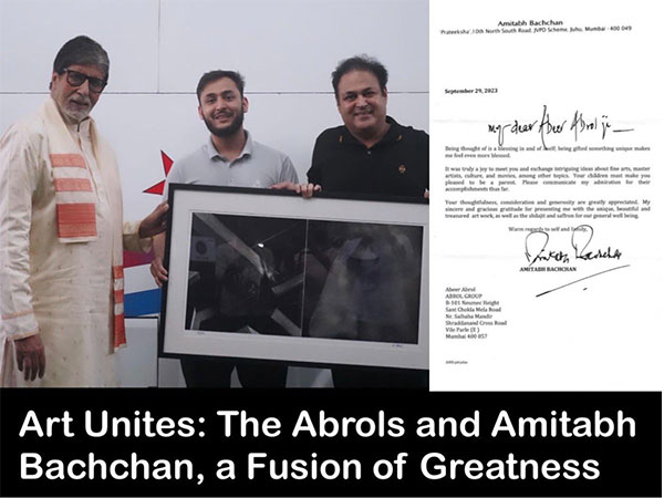 Art World Convergence: Abrols Present Masterpiece to Amitabh Bachchan, Igniting Cultural Dialogue